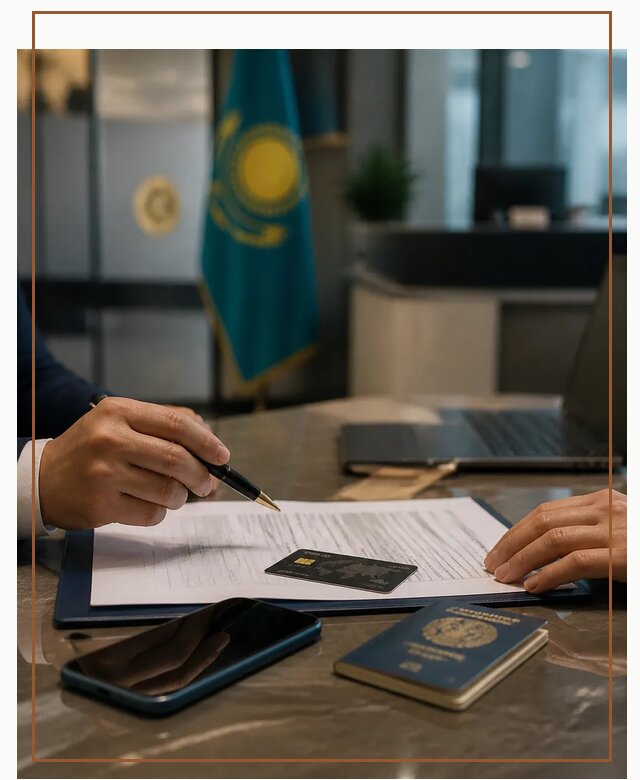Открытие счета и банковской карты в Казахстане в Усолье-Сибирском